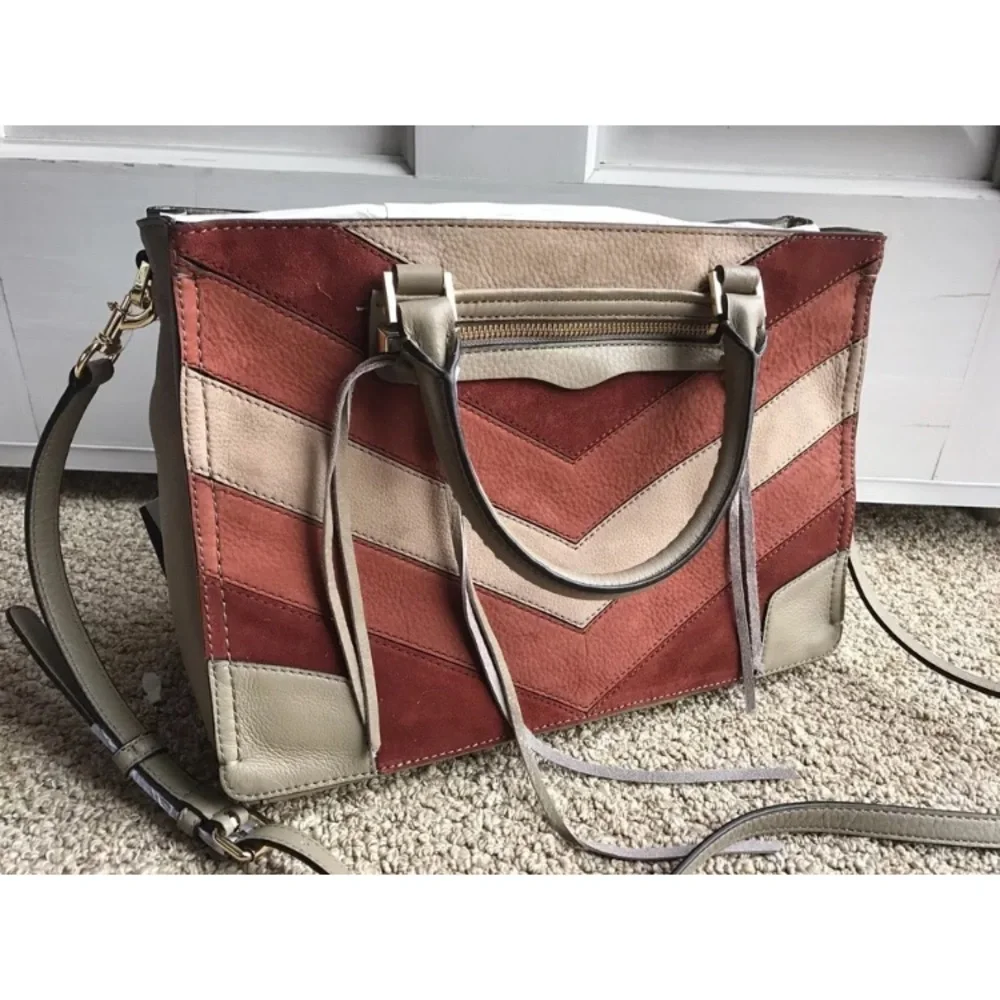 NWT‎ Rebecca Minkoff Chevron Big Regan Satchel Bag
